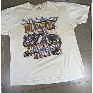 Vintage Motorcycle Shirt Mens Xl The Ride Home 2003 Anniversary Milwaukee Tee
